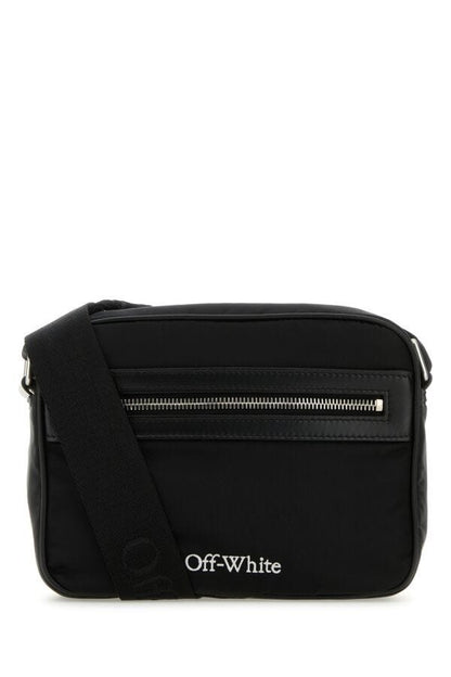 Off White Man Black Nylon Core Crossbody Bag