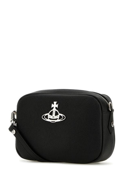 Vivienne Westwood Woman Black Synthetic Leather Anna Crossbody Bag