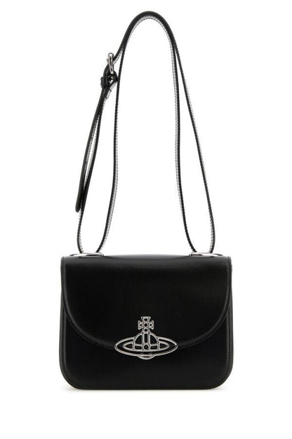 Vivienne Westwood Woman Black Leather Linda Crossbody Bag