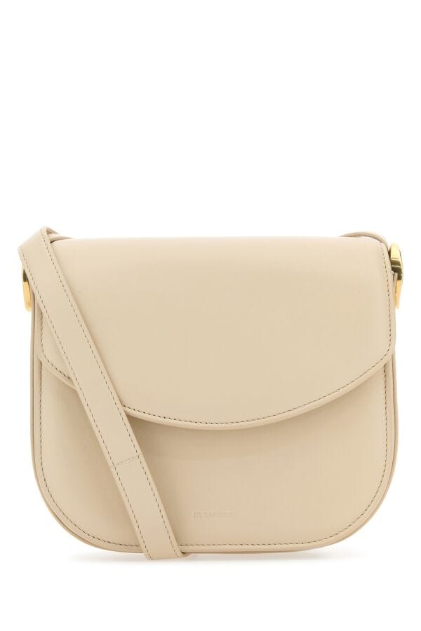 Jil Sander Woman Cream Leather Medium Coin Crossbody Bag