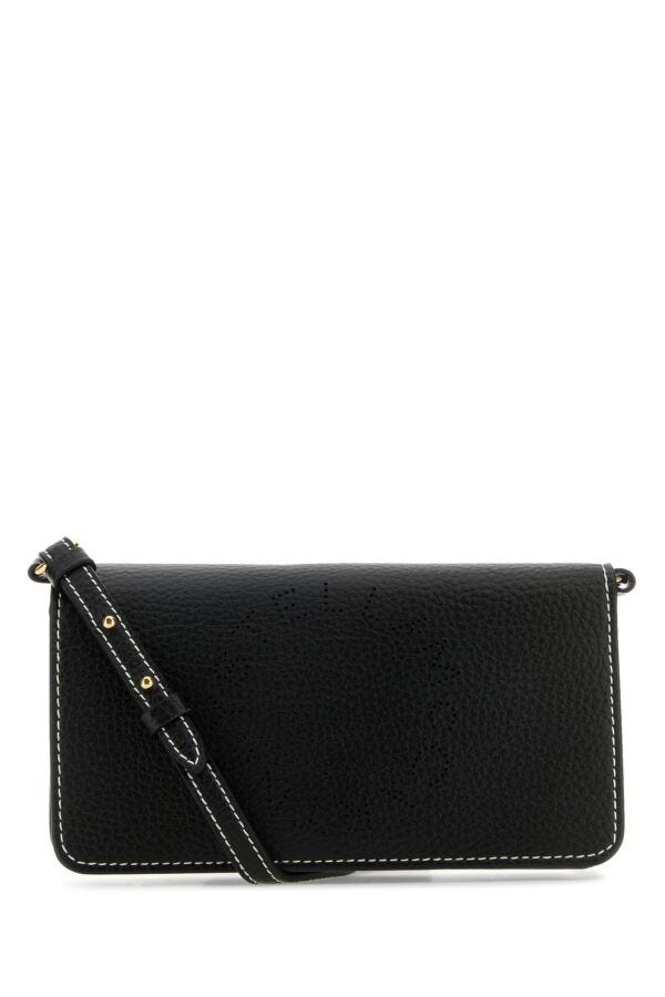 Stella Mccartney Woman Black Alter Mat Mini Stella Logo Crossbody Bag