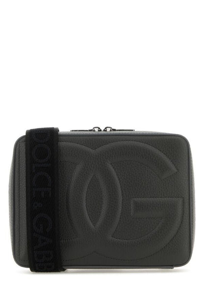 Dolce & Gabbana Man Dark Grey Leather Crossbody Bag