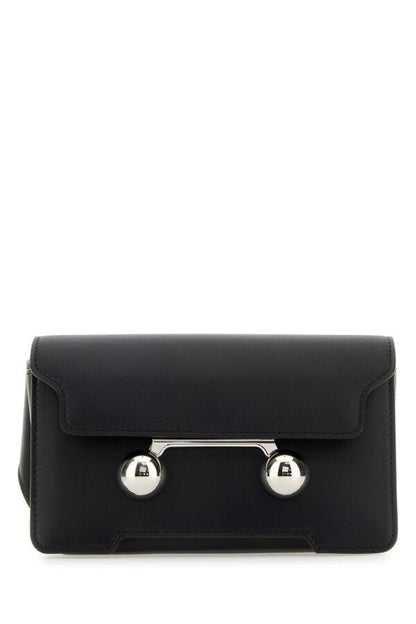 Marni Man Black Leather Trunkaroo Crossbody Bag