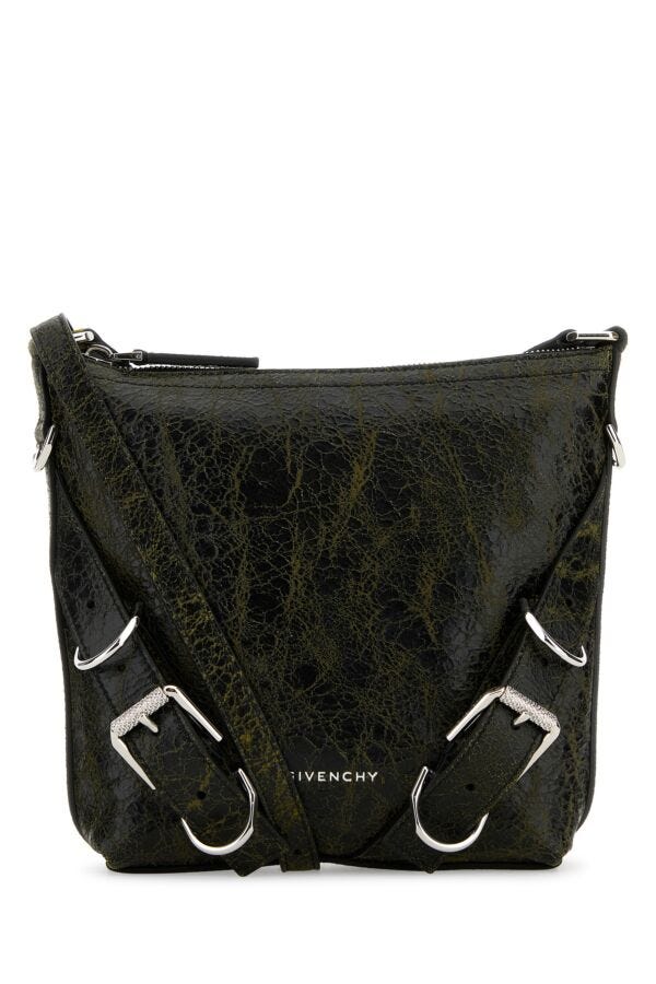 Givenchy Man Two-Tone Leather Voyou Crossbody Bag