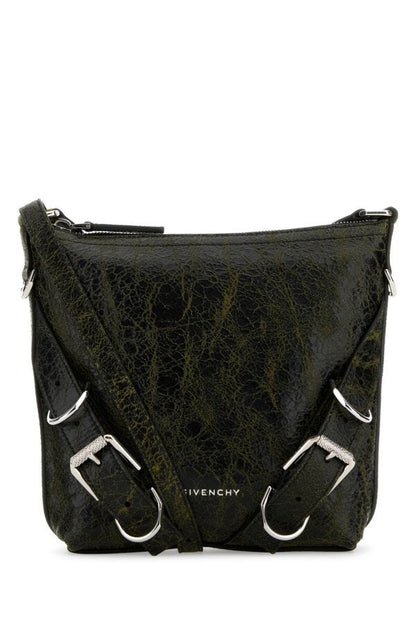 Givenchy Man Two-Tone Leather Voyou Crossbody Bag