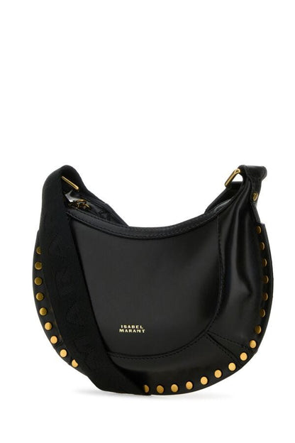 Isabel Marant Woman Black Leather Mini Moon Crossbody Bag