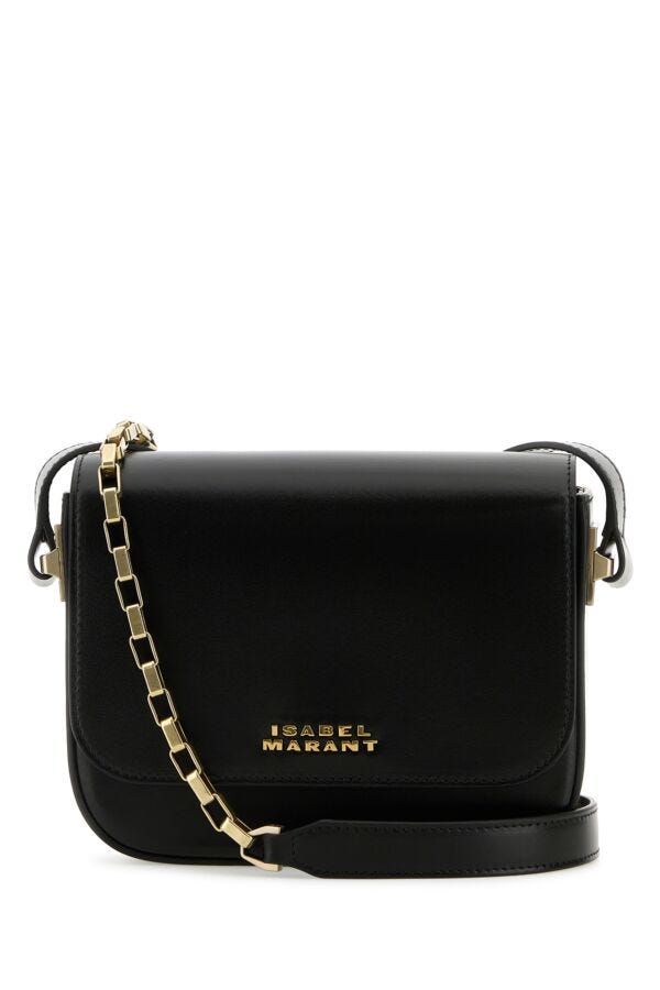 Isabel Marant Woman Black Leather Small Lizza Crossbody Bag