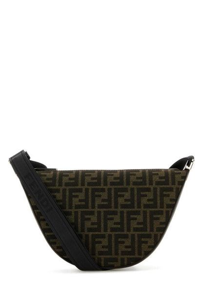 Fendi Man Embroidered Jacquard Small Fendi Melon Crossbody Bag