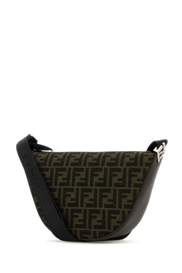 Fendi Man Embroidered Jacquard Small Fendi Melon Crossbody Bag