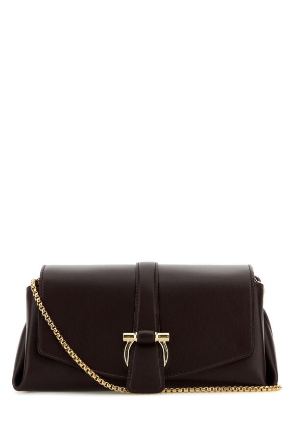 Salvatore Ferragamo Woman Grape Leather Small Crossbody Bag