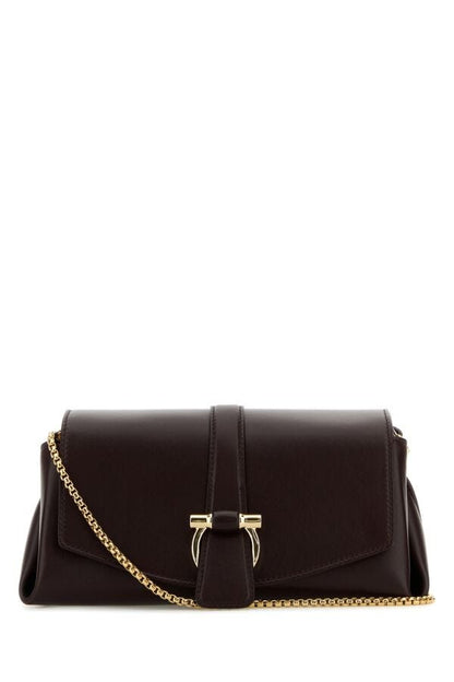 Salvatore Ferragamo Woman Grape Leather Small Crossbody Bag