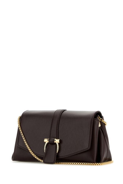 Salvatore Ferragamo Woman Grape Leather Small Crossbody Bag
