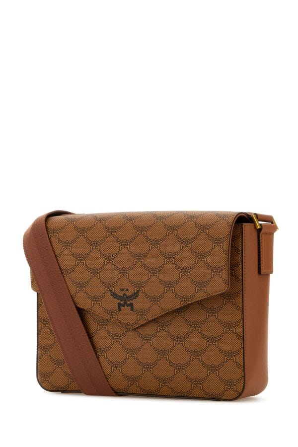 Mcm Man Printed Canvas Small Himmel Crossbody Bag