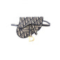 Christian Dior Beige Navy Canvas Fanny Pack Saddle Bag