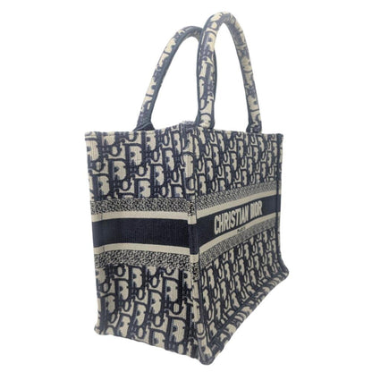 Christian Dior Navy Canvas Handbag Tote Bag