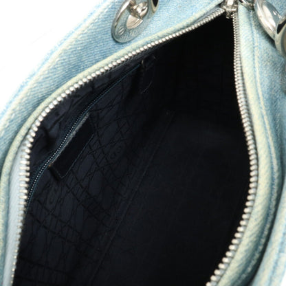 Christian Dior Clear Light Blue Denim Plastic Handbag Shoulder Bag ()