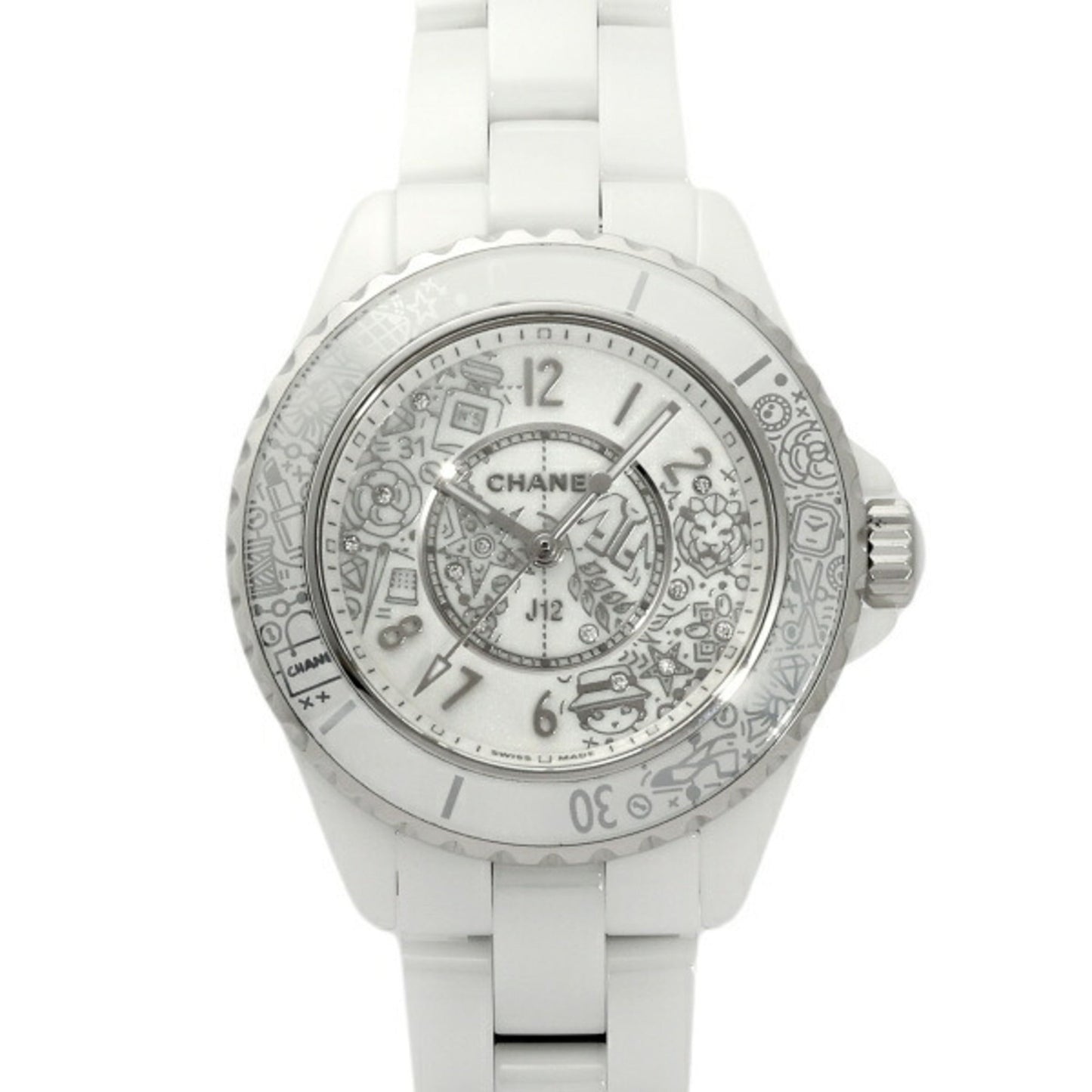 Chanel J12 20 Limited to 2020 pieces worldwide 20th anniversary model H6477 White dial wristwatch ladies