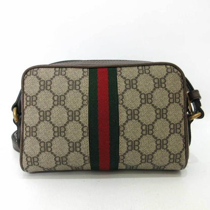 Balenciaga Bag Gucci Collaboration Hacker Camera Beige Mini Shoulder Pochette Bb Pattern Ladies Leather