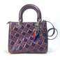 Christian Dior Orange Purple Leather Handbag Shoulder Bag