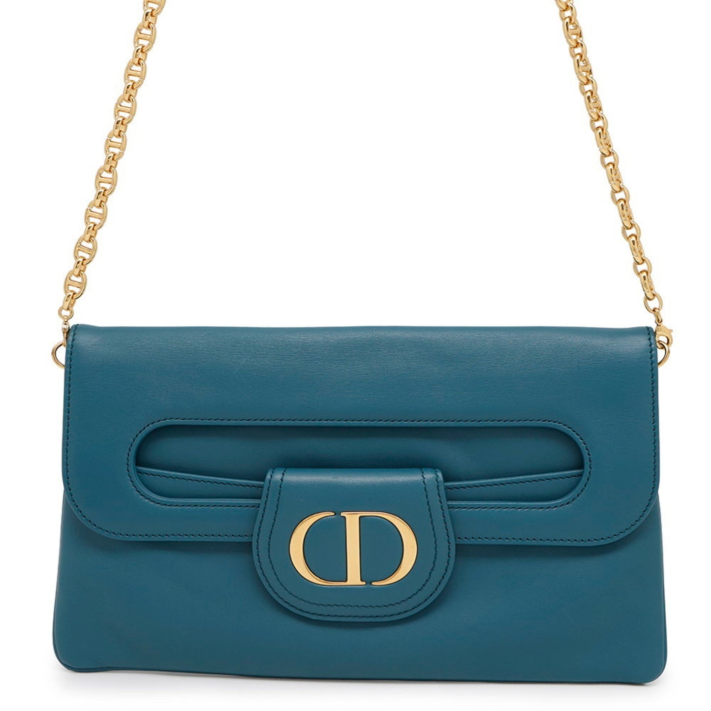 Christian Dior Blue Leather Shoulder Bag Style 2