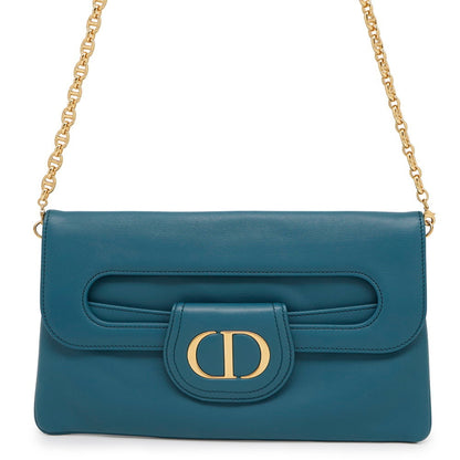 Christian Dior Blue Leather Shoulder Bag Style 2