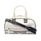 Christian Dior Black White Leather Handbag Leather