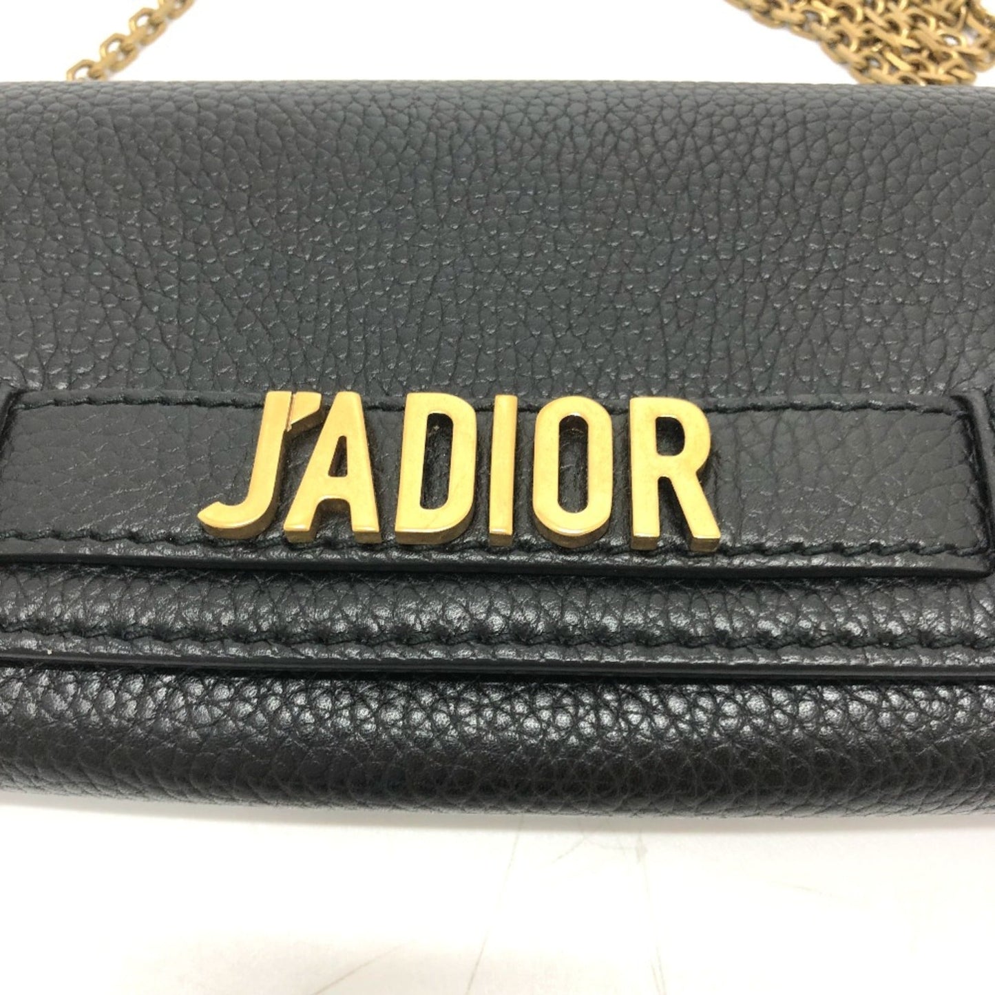 Christian Dior Black Leather Shoulder Bag Style 44