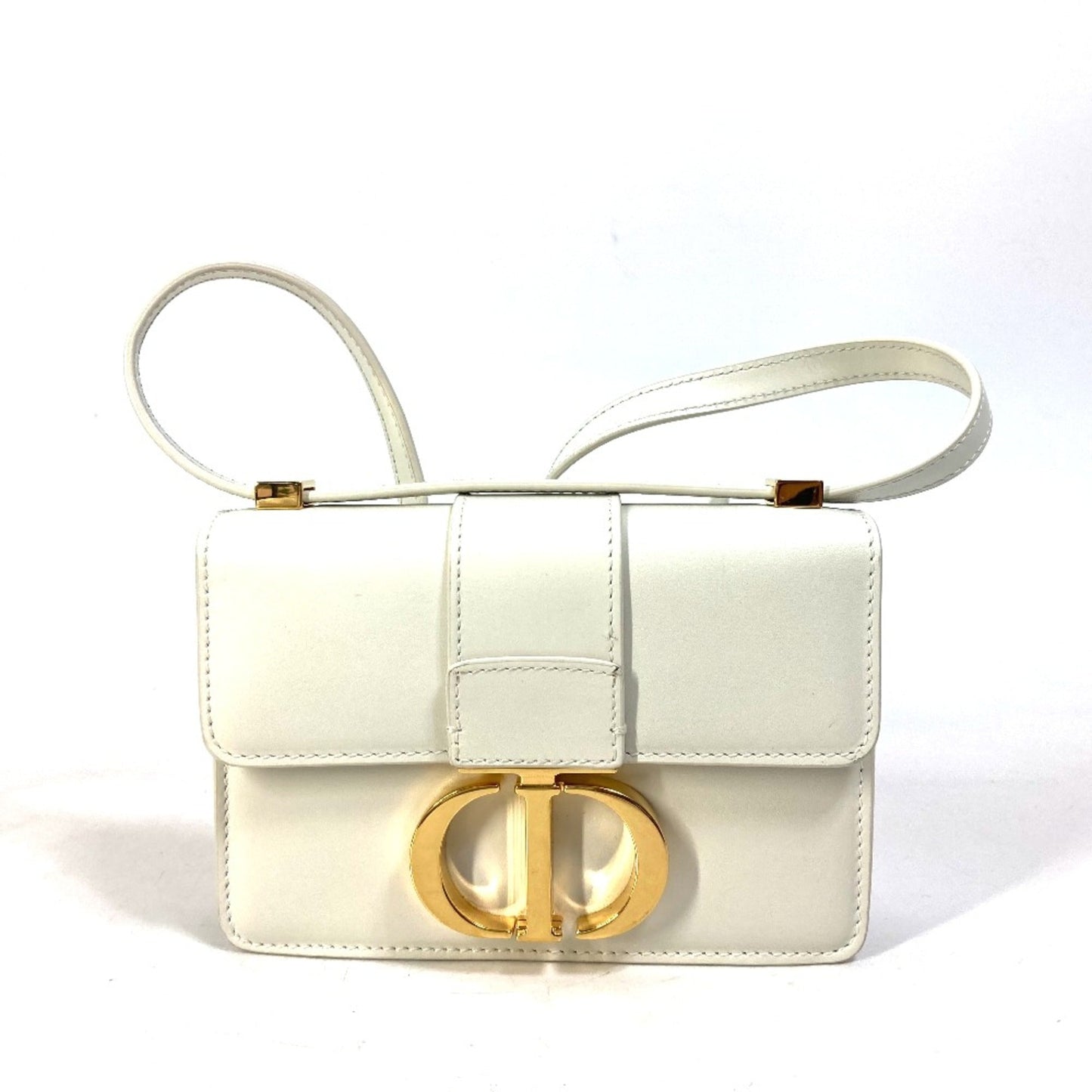 Christian Dior White Leather Shoulder Bag Style 2