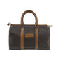 Christian Dior Brown Coated Canvas Boston Bag