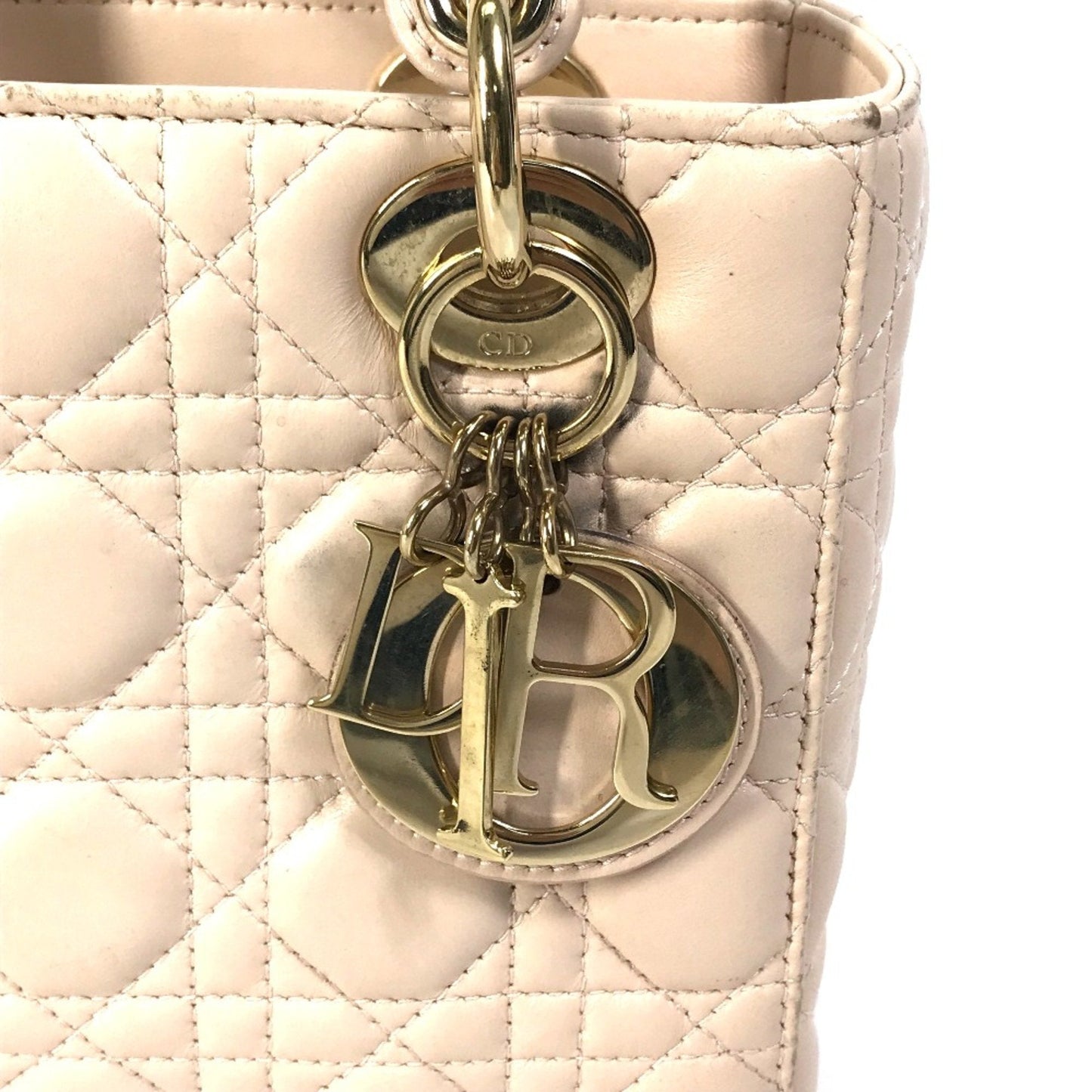 Christian Dior Beige Leather Handbag Style 7