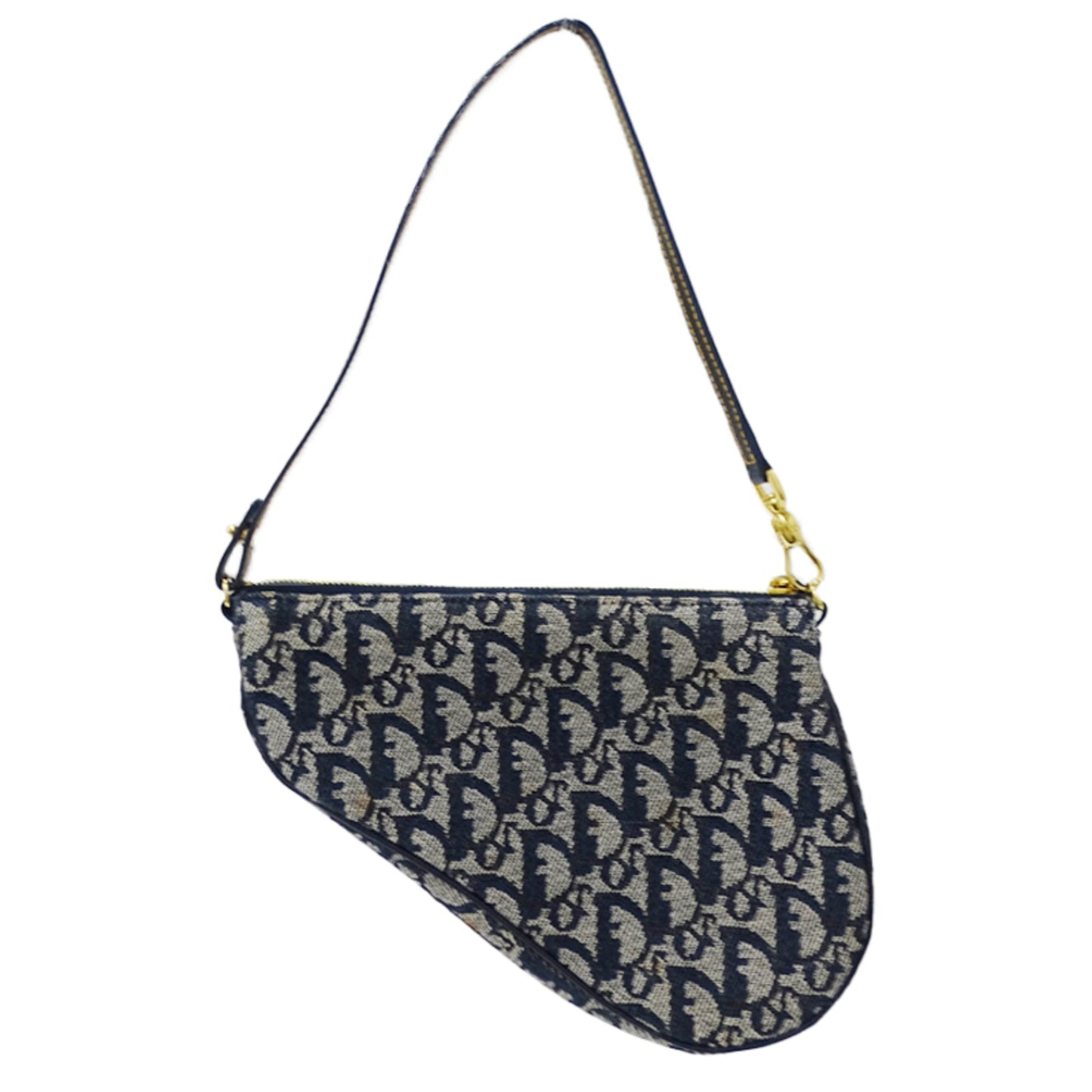 Christian Dior Blue Jacquard Shoulder Bag Jacquard