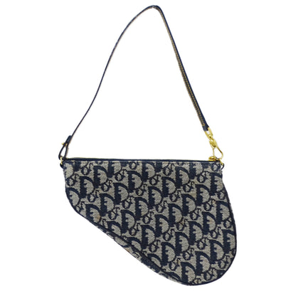 Christian Dior Blue Jacquard Shoulder Bag Jacquard