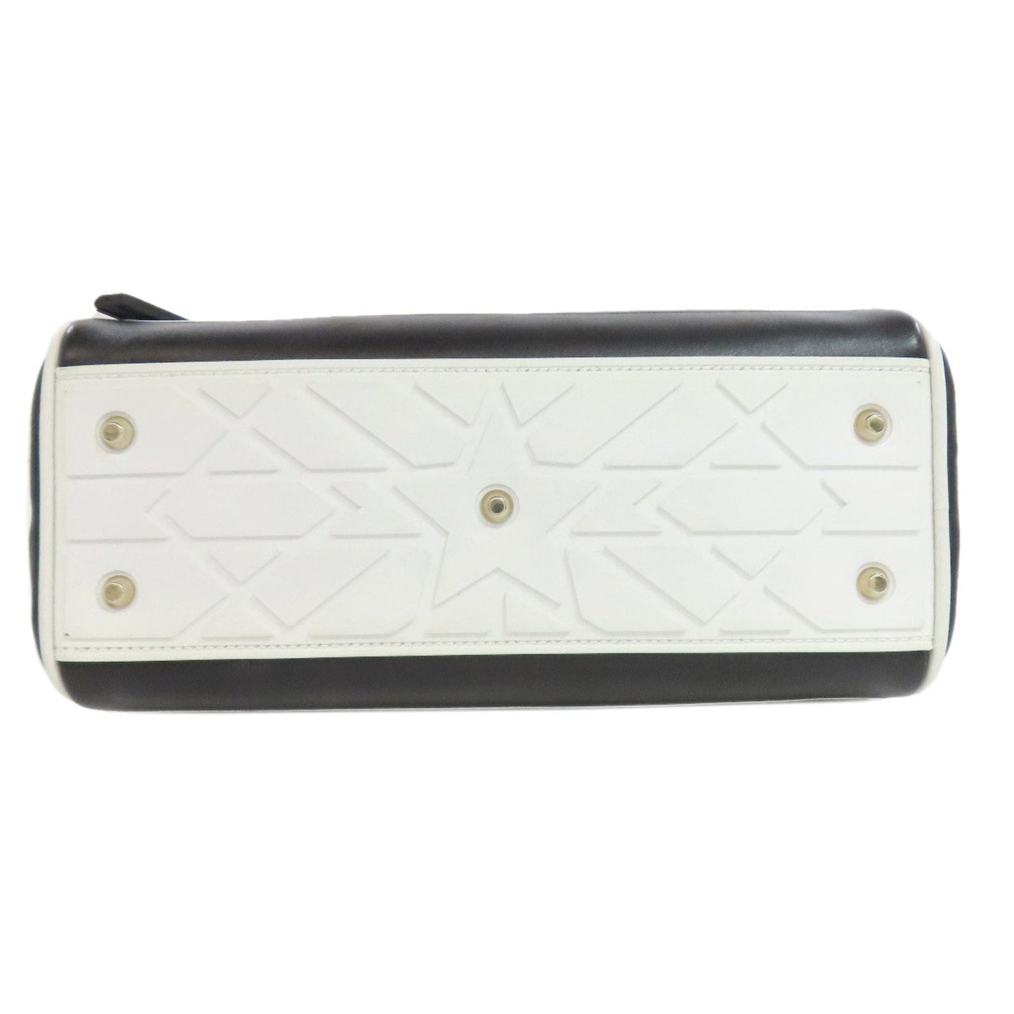 Christian Dior Black White Leather Handbag Style 3