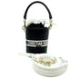 Christian Dior Navy White Leather Shoulder Bag Style 3