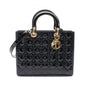 Christian Dior Black Patent Leather Handbag