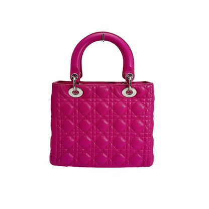 Christian Dior Pink Leather Handbag Shoulder Bag Leather