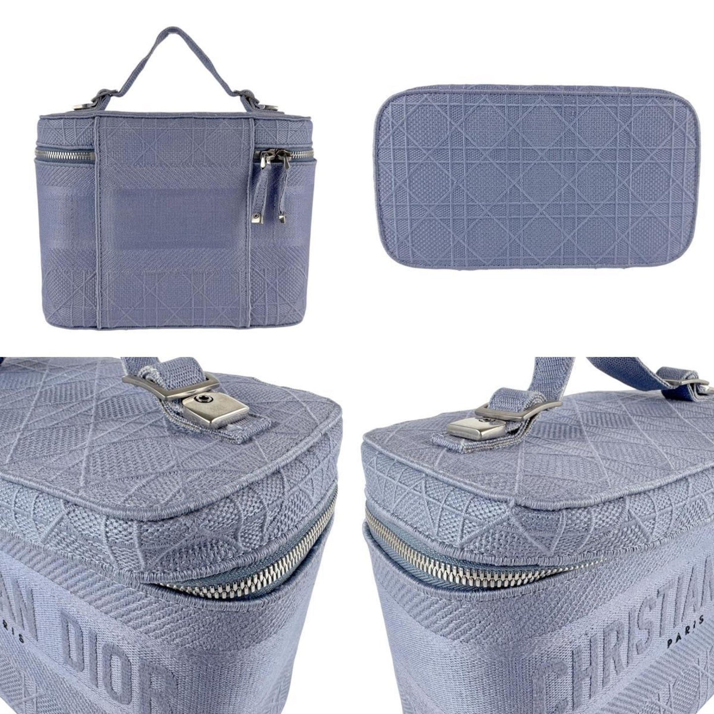 Christian Dior Blue Canvas Handbag Canvas