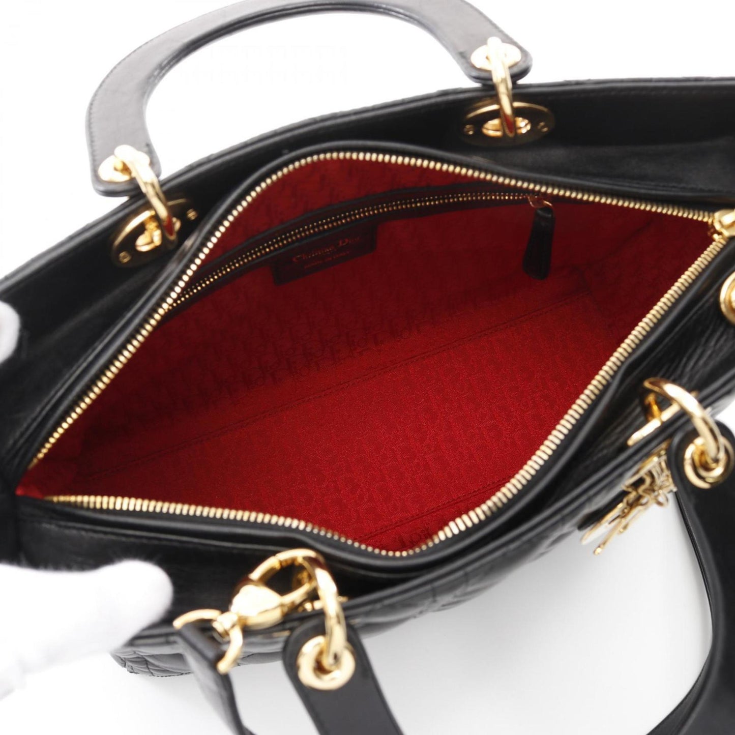 Christian Dior Black Leather Handbag Style 11