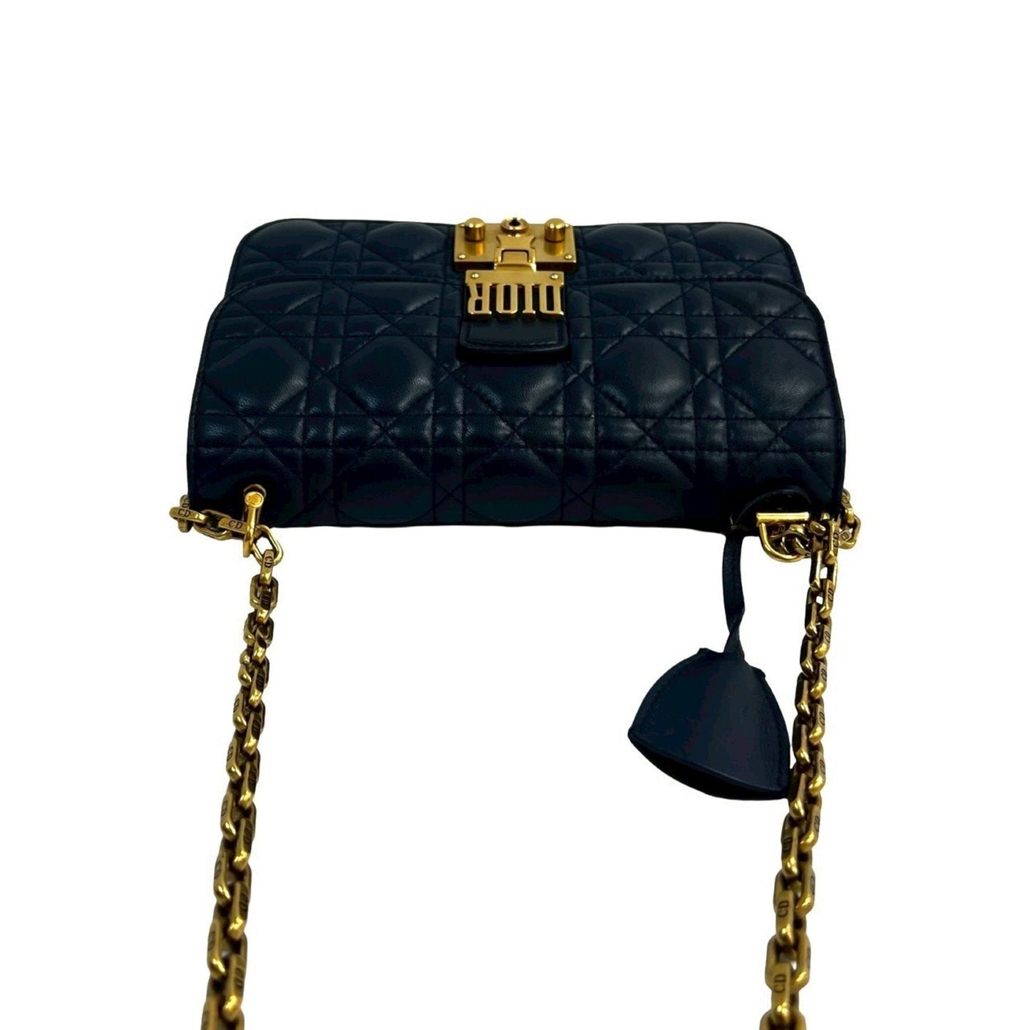 Christian Dior Blue Leather Shoulder Bag Style 8