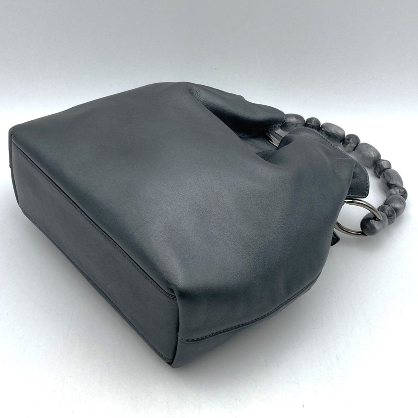 Christian Dior Gray Leather Handbag Leather