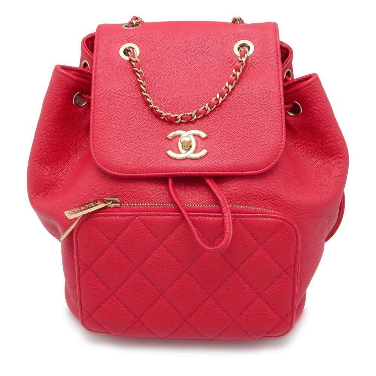 Chanel Backpack Matelasse Coco Mark Caviar Skin A93748 Chanel Bag