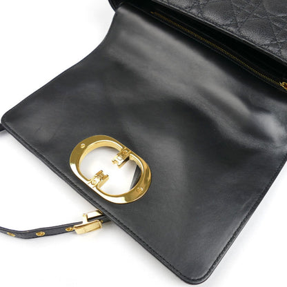 Christian Dior Black Leather Shoulder Bag Style 11