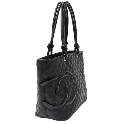 Chanel Bag Cambon Women's Tote Leather Black