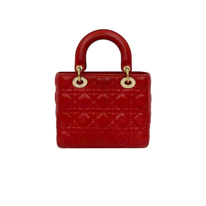 Christian Dior Red Color Leather Handbag Shoulder Bag Style 2