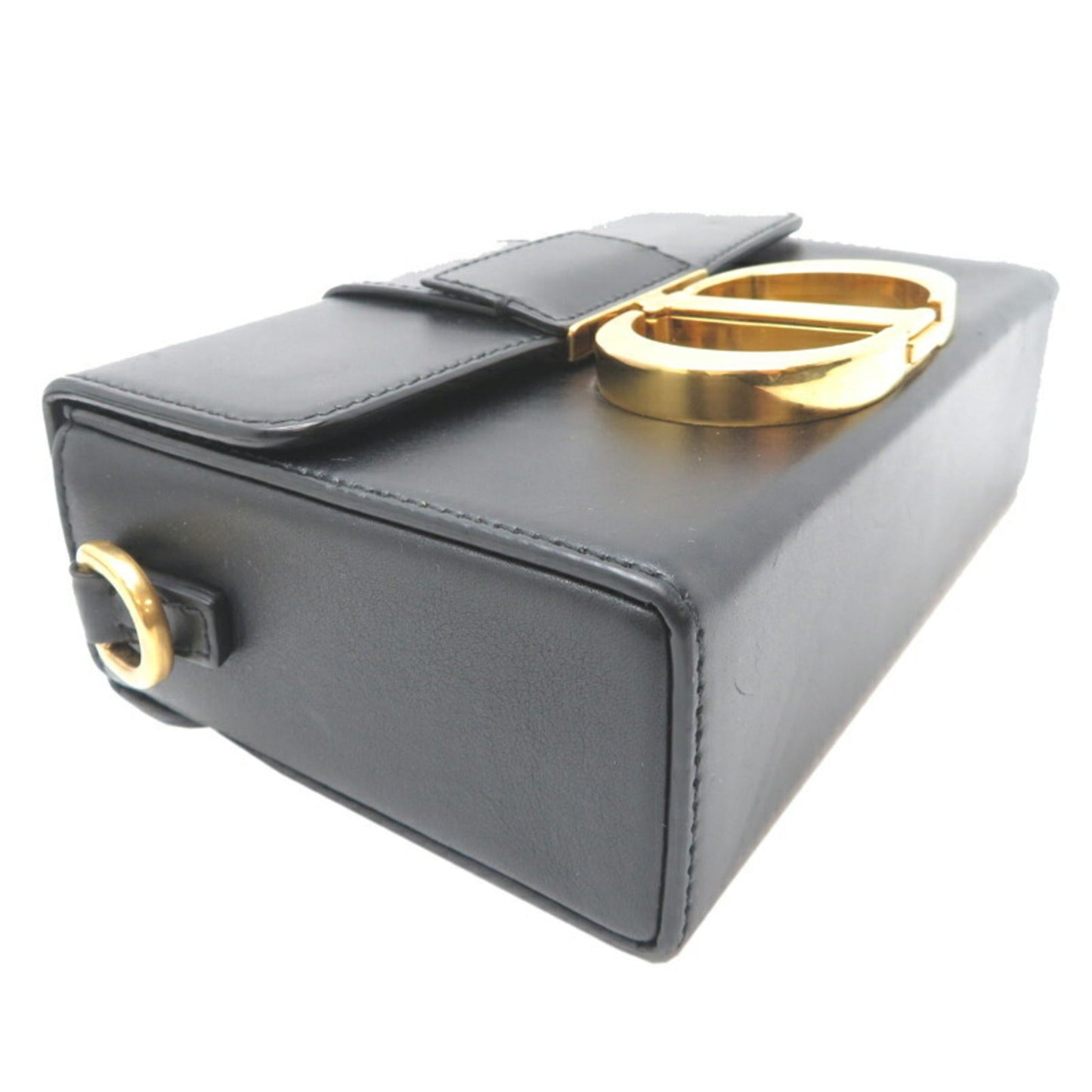 Christian Dior Black Leather Shoulder Bag Style 36