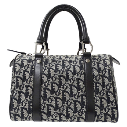 Christian Dior Black Canvas Boston Bag Handbag