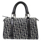 Christian Dior Black Canvas Boston Bag Handbag