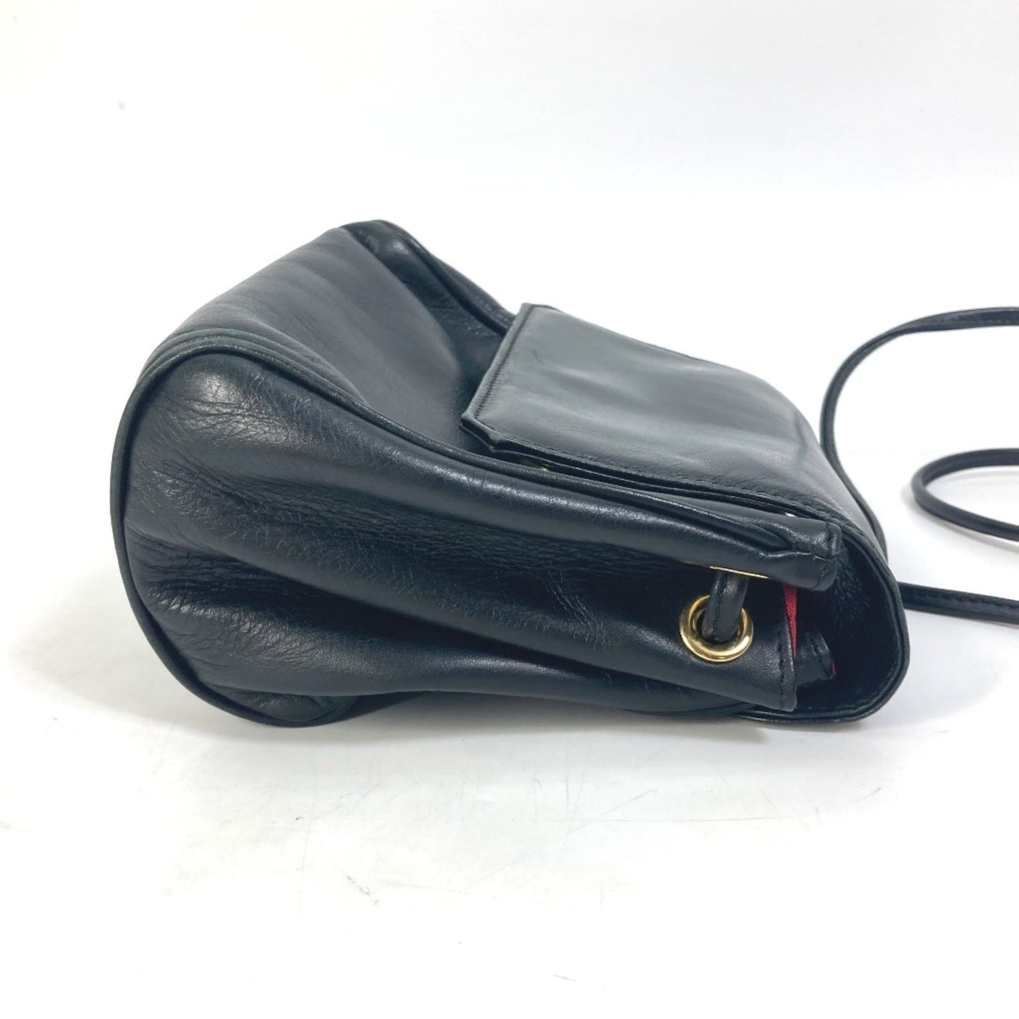 Christian Dior Black Leather Shoulder Bag Style 41