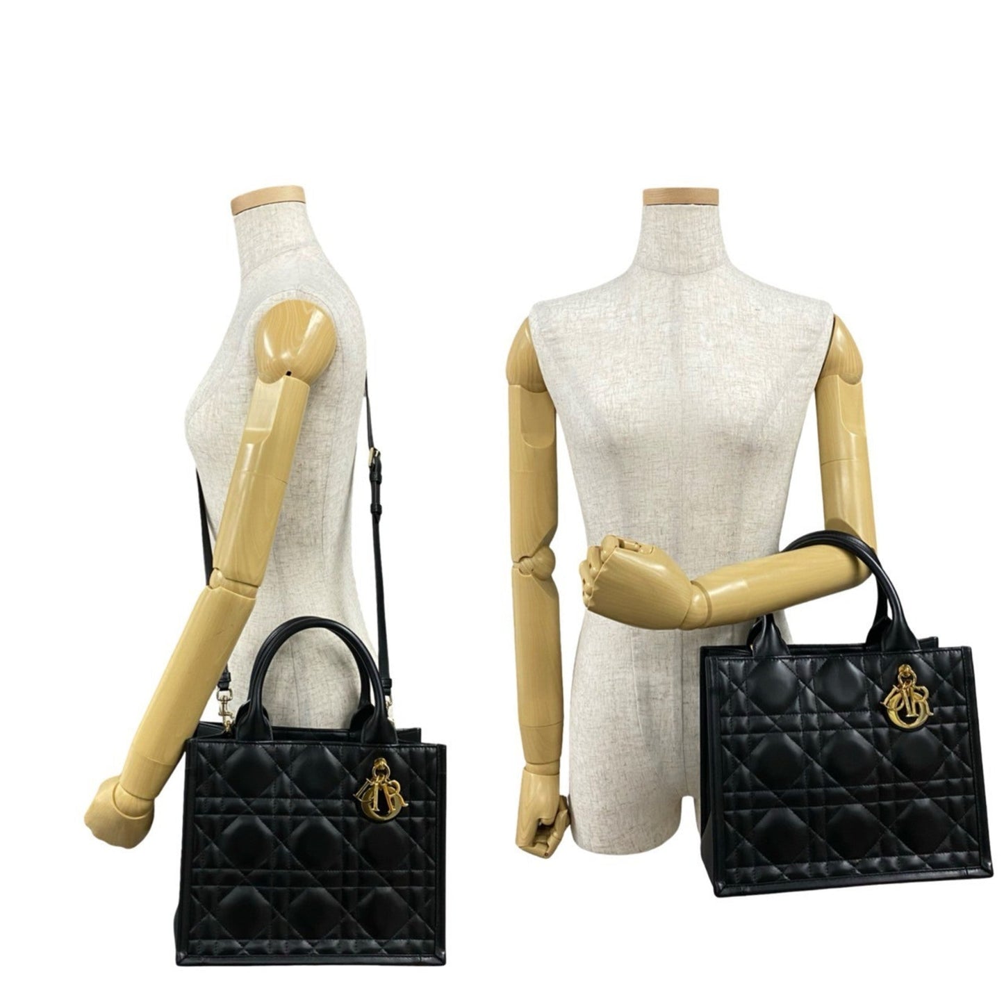 Christian Dior Black Leather Handbag Shoulder Bag Style 8