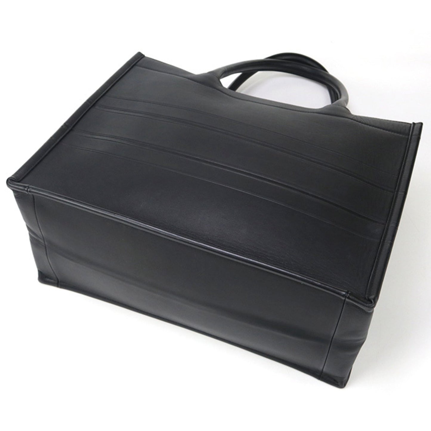 Christian Dior Black Leather Tote Bag Leather